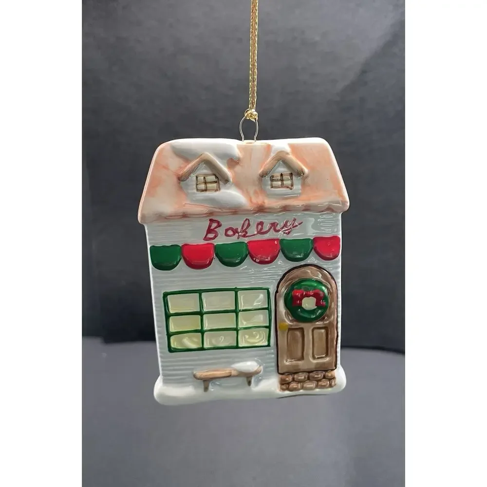 Russ Berrie Christmas Ornament Glazed Bisque Dillards Style 9371G‎ Bakery